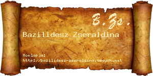 Bazilidesz Zseraldina névjegykártya